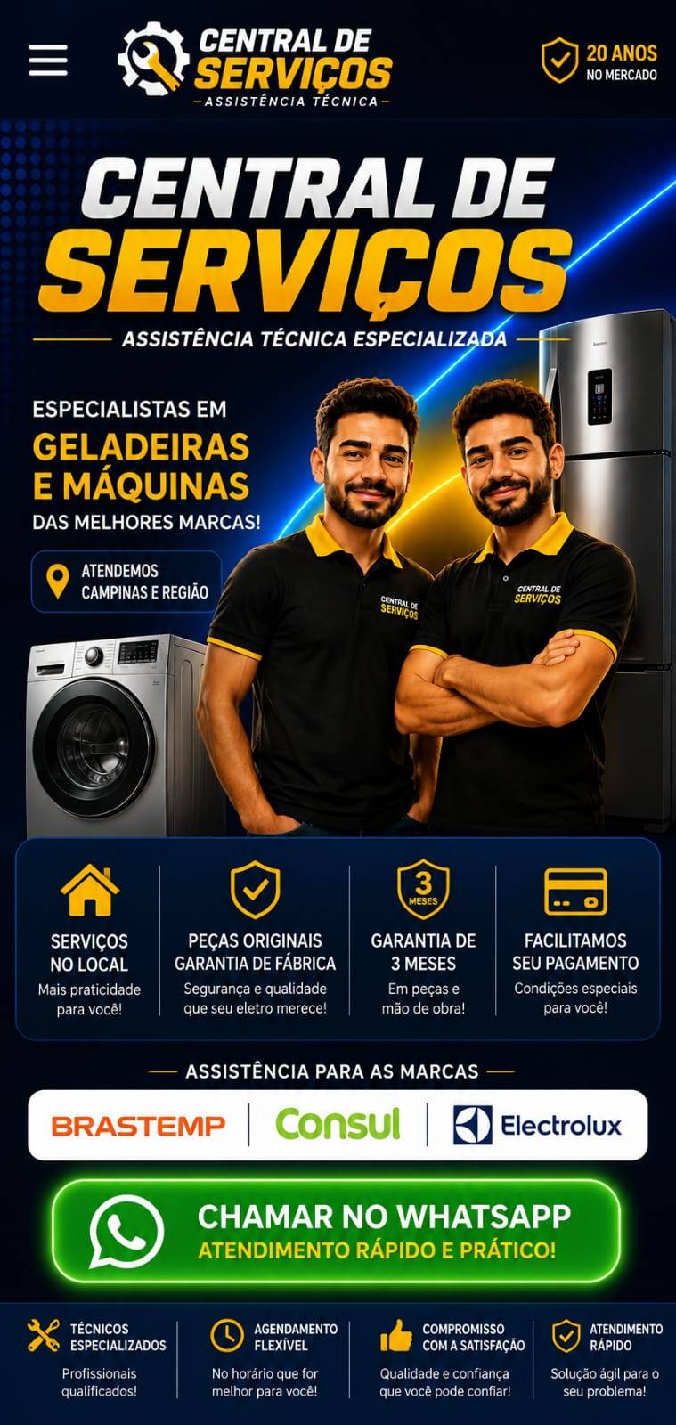 Assistência técnica Central de Serviços Campinas